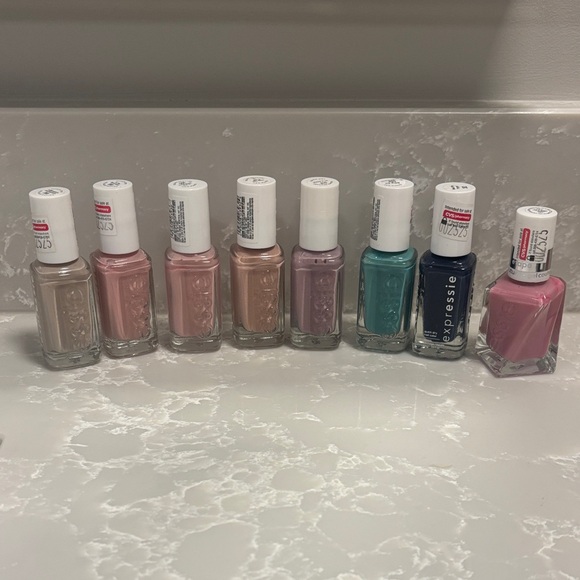 Essie Other - ESSIE nail polish bundle, assorted colors (pink, nude, blue) set of 8